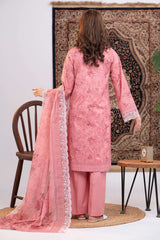 NUSLE3060 Printed Embroidered Suit - Unstitched 3Pc