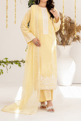 NPSLA3115 Aari Embroidered Lawn Suit - 3Pc