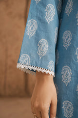 NUSLW3100 Printed Lawn Suit - Unstitched 3Pc