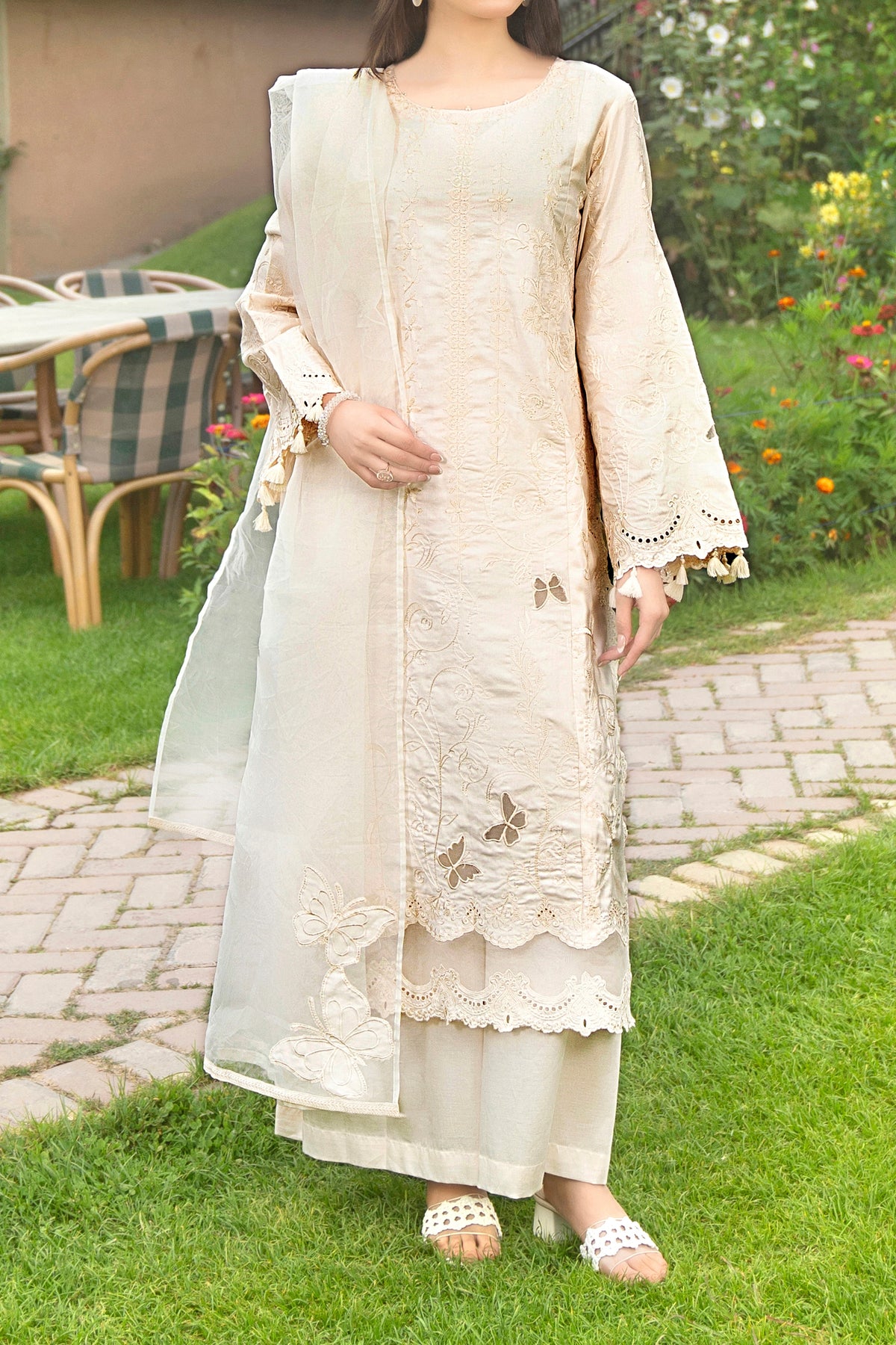 Stitched 3Pc - Cotton Satin - NPSCS3141