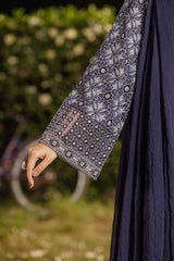 NPSA3079 Printed Embroidered Suit - Stitched 3Pc