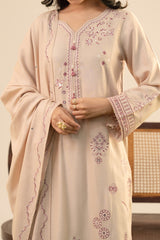 Stitched 3Pc - Peach Embroidered - NPWPDE3022