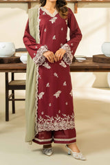 GARNET - Schiffli Embroidered Lawn Suit - 3Pc