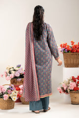 NUSLW3122 Printed Lawn Suit - Unstitched 3Pc
