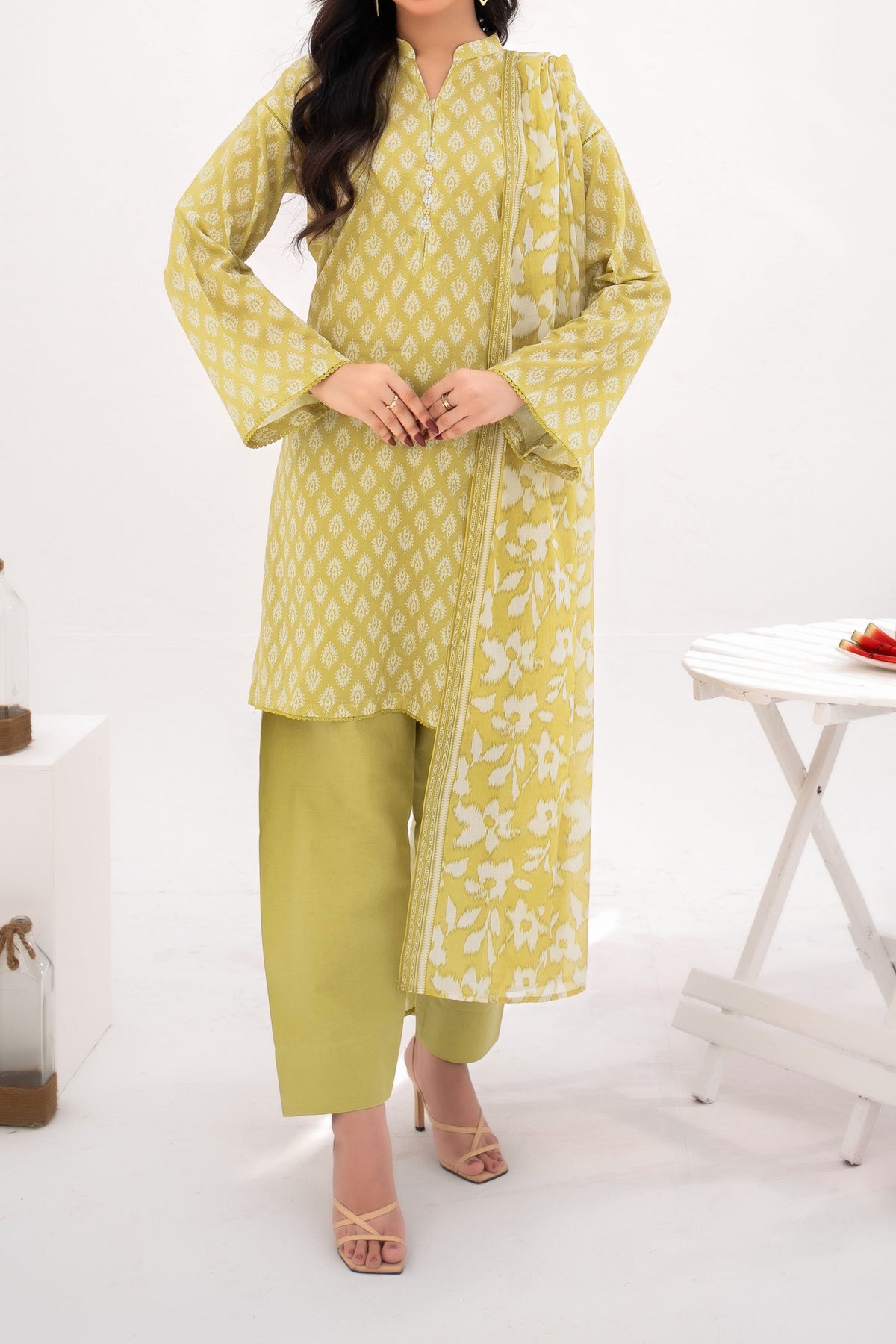 NUSLW3112 Printed Lawn Suit - Unstitched 3Pc