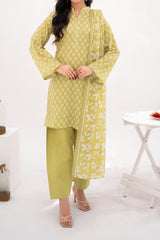 NUSLW3112 Printed Lawn Suit - Unstitched 3Pc