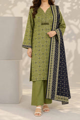 Unstitched 3Pc - Printed Khaddar Suit - 263024
