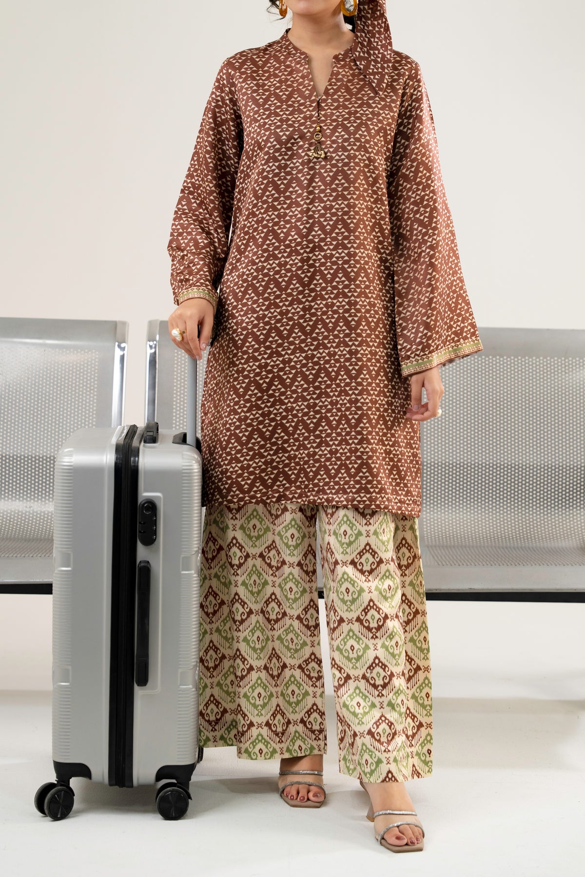 Stitched 2Pc - Printed Herringbone - NPWHB2011