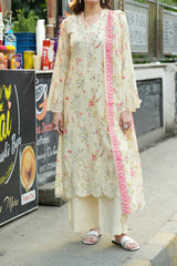 Stitched 3Pc - Embroidered Lawn - NPSLE3155
