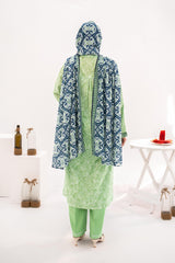 Unstitched 3Pc Printed Lawn Suit - NUSLW3119