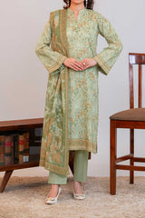 NUSLW3405 Printed Lawn Suit - Unstitched 3Pc