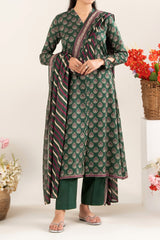 NUSLW3107 Printed Lawn Suit - Unstitched 3Pc