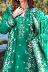 NUSLCE3155 Embroidered Cambric Suit - Unstitched 3Pc