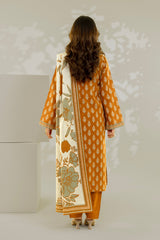 Unstitched 3Pc - Printed Khaddar Suit - 263001