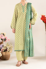 NUSLW3110 Printed Lawn Suit - Unstitched 3Pc
