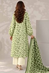 Unstitched 3Pc - Printed Khaddar Suit - 263026