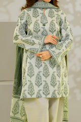Unstitched 3Pc - Printed Khaddar Suit - 263006