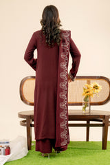 Stitched 3Pc - Peach Embroidered - NPWPDE3027