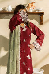 GARNET - Schiffli Embroidered Lawn Suit - 3Pc