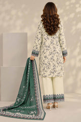 Unstitched 3Pc - Printed Khaddar Suit - 263022