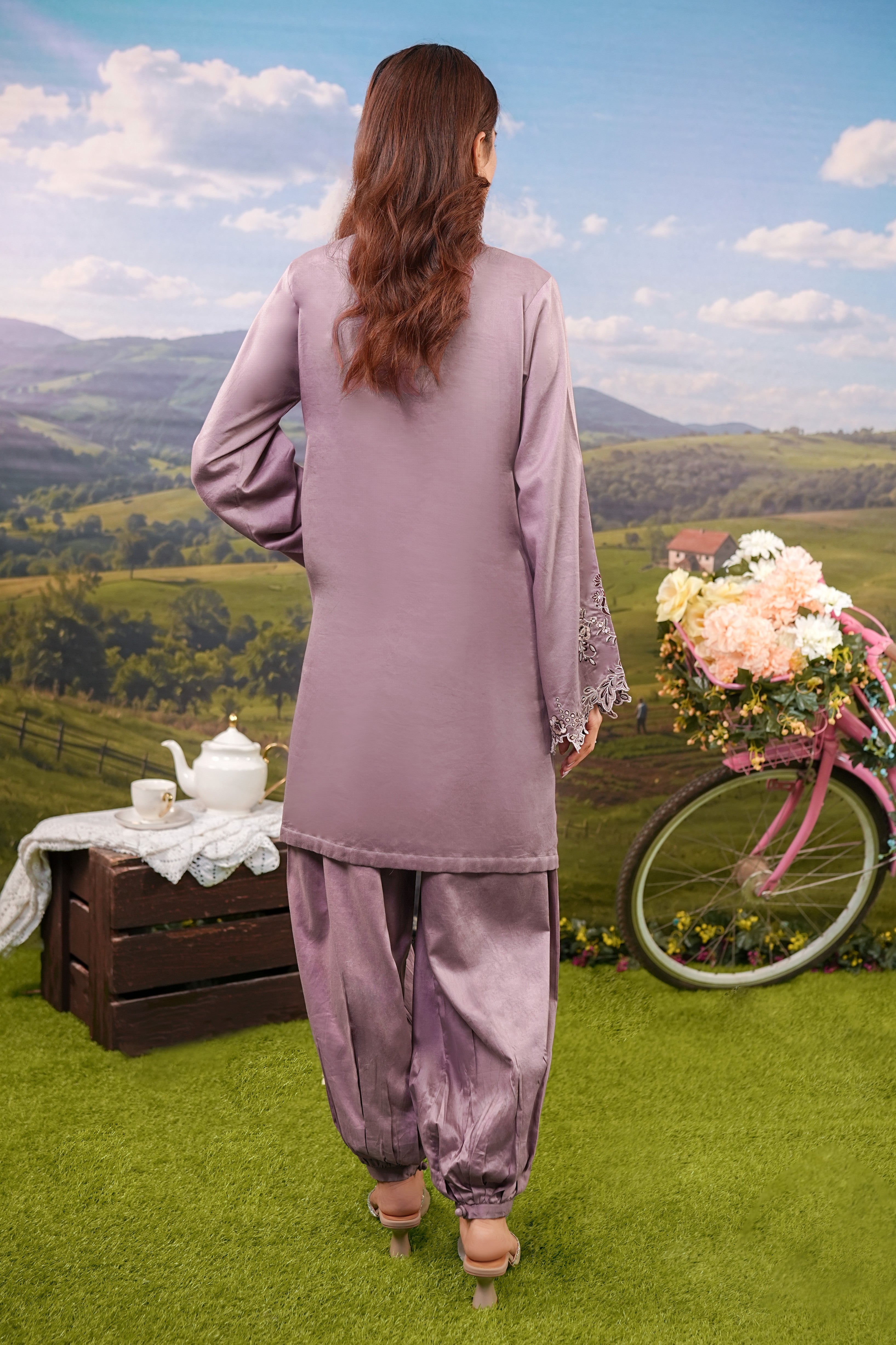 Cotton Satin Shirt with Balloon Cotton Satin Trouser – Premium Men’s Outfit