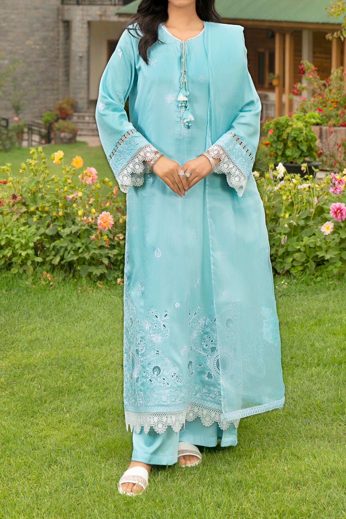 Stitched 3Pc - Cotton Satin - NPSCS3145