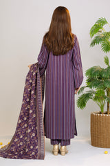 NUSLW3021 Printed Lawn Suit - Unstitched 3Pc