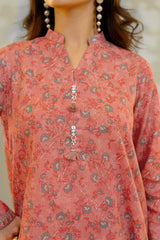 Unstitched 3Pc - Printed Khaddar Suit - 263002