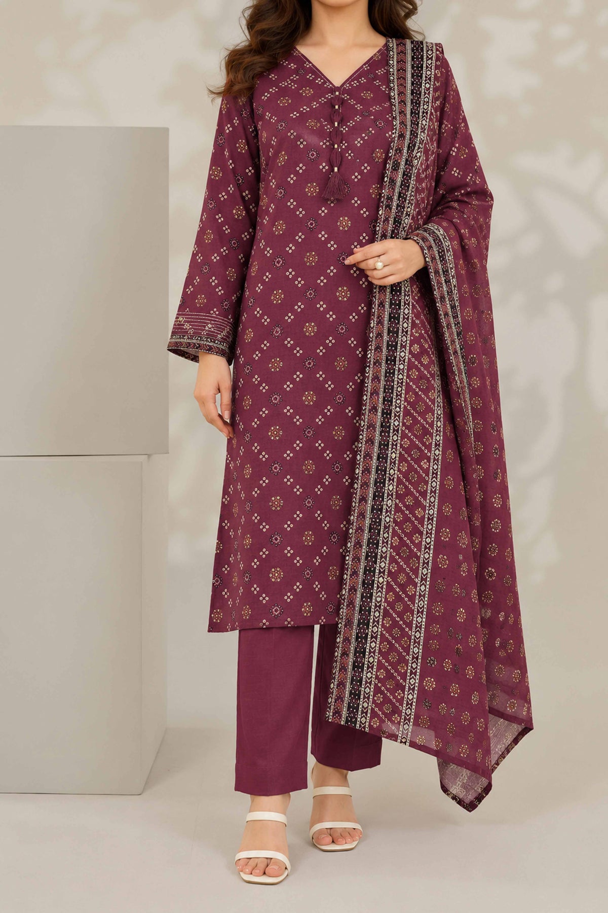 Stitched 3Pc - Printed Khaddar - NPWKDP3028