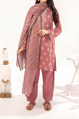 NUSLW3114 Printed Lawn Suit - Unstitched 3Pc