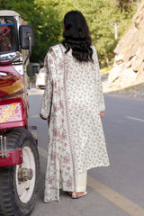 Stitched 3Pc - Embroidered Lawn - NPSLE3154