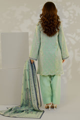 Unstitched 3Pc - Printed Khaddar Suit - 263011
