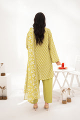 NUSLW3112 Printed Lawn Suit - Unstitched 3Pc