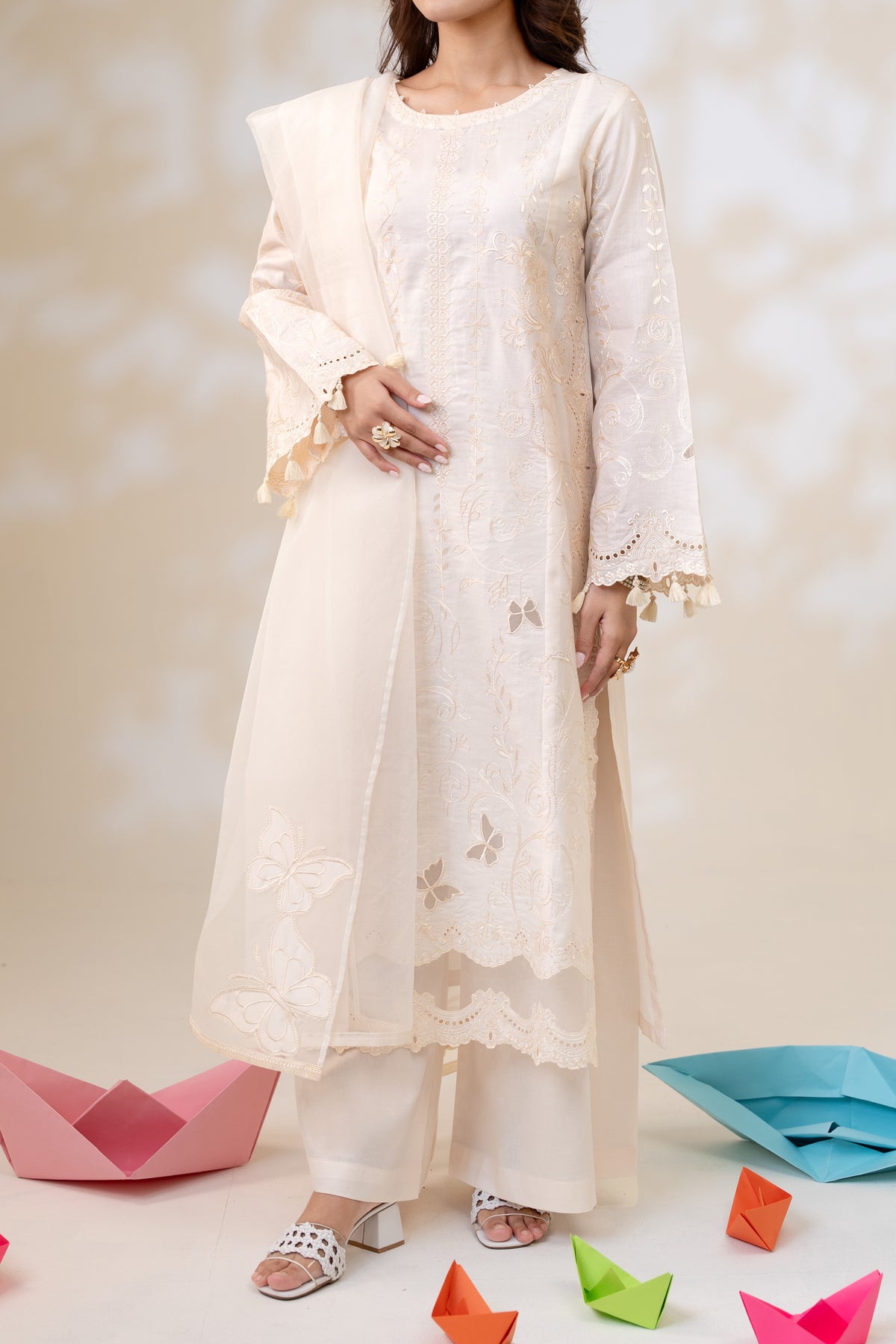 Stitched 3Pc - Cotton Satin - NPSCS3141
