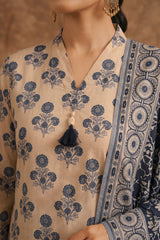 NUSLW3082 Printed Lawn Suit - Unstitched 3Pc