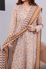 NUSLW3038 Printed Lawn Suit - Unstitched 3Pc