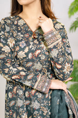 NUSLW3023 Printed Lawn Suit - Unstitched 3Pc