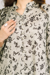 NUSLW3024 Printed Lawn Suit - Unstitched 3Pc