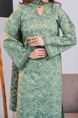 NUSLW3050 Printed Lawn Suit - Unstitched 3Pc