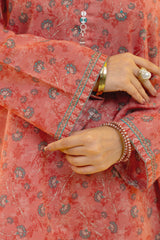 Unstitched 3Pc - Printed Khaddar Suit - 263002