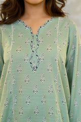 Unstitched 3Pc - Printed Khaddar Suit - 263011