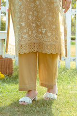 NPSSE3087 Schiffli Embroidered Lawn Suit - Stitched 3Pc