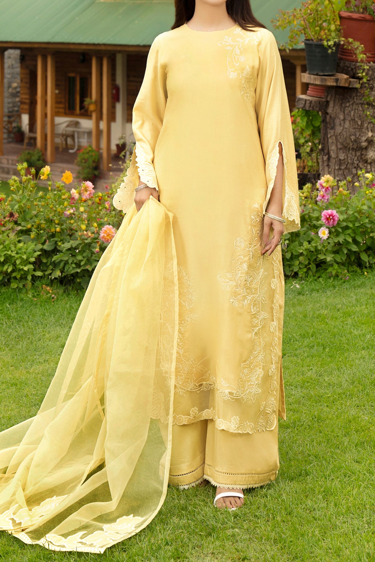 Stitched 3Pc - Cotton Satin - NPSCS3144