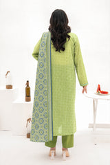 NUSLW3132 Printed Lawn Suit - Unstitched 3Pc