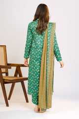 NUSLW3022 Printed Lawn Suit - Unstitched 3Pc