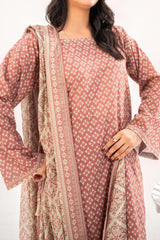 NUSLW3123 Printed Lawn Suit - Unstitched 3Pc
