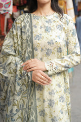 Stitched 3Pc - Embroidered Lawn - NPSLE3151