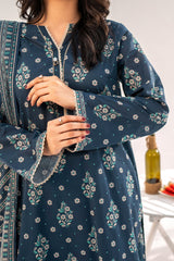 NUSLW3129 Printed Lawn Suit - Unstitched 3Pc