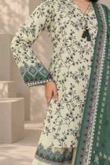 Unstitched 3Pc - Printed Khaddar Suit - 263022