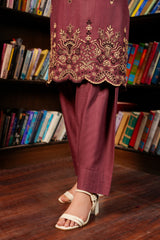 Stitched 2Pc - Embroidered Khaddar - NUWKDS2003